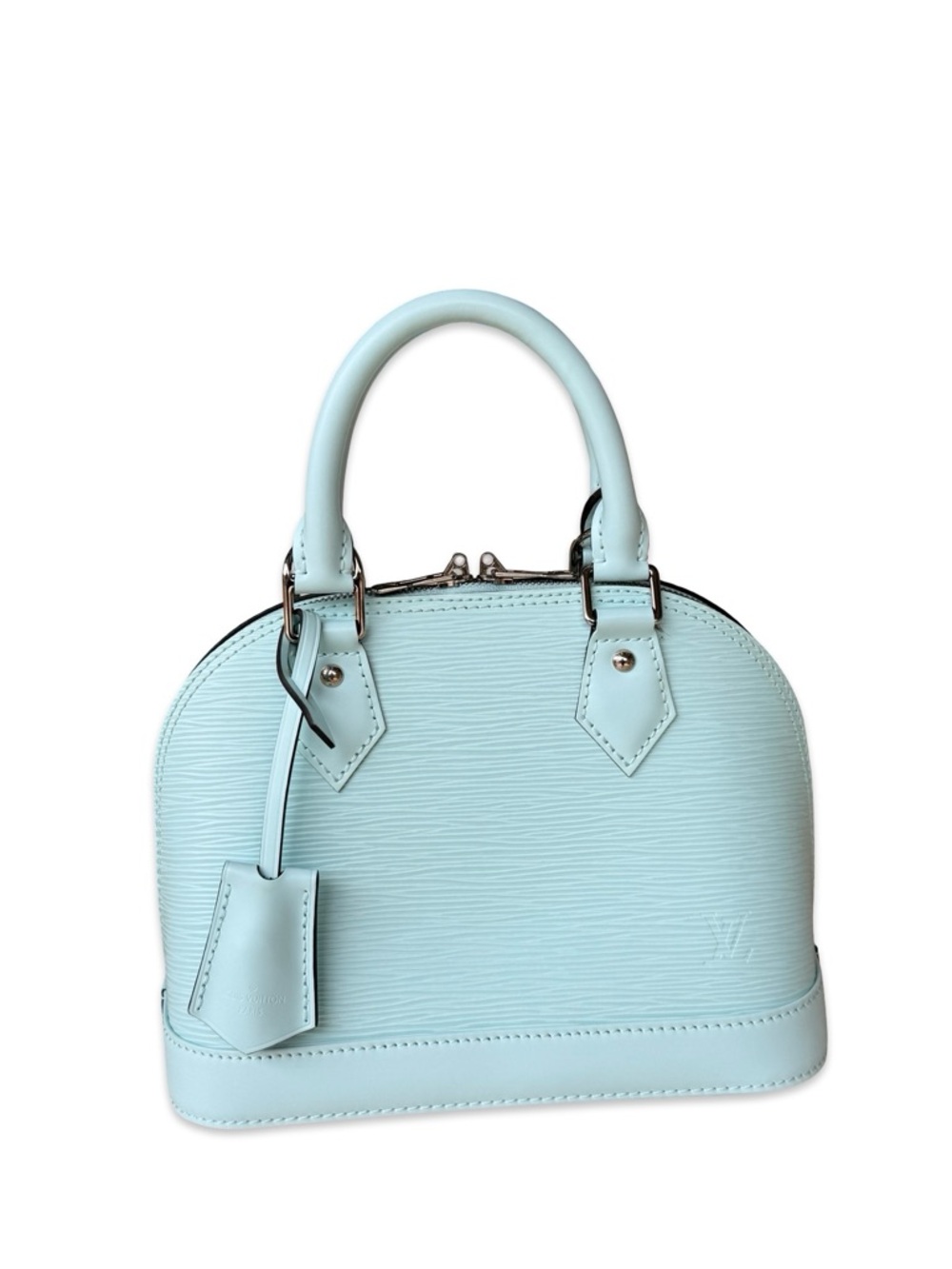 Louis Vuitton Alma PM Epi Leather Blue Top Handle Crossbody Bag LV Handbag